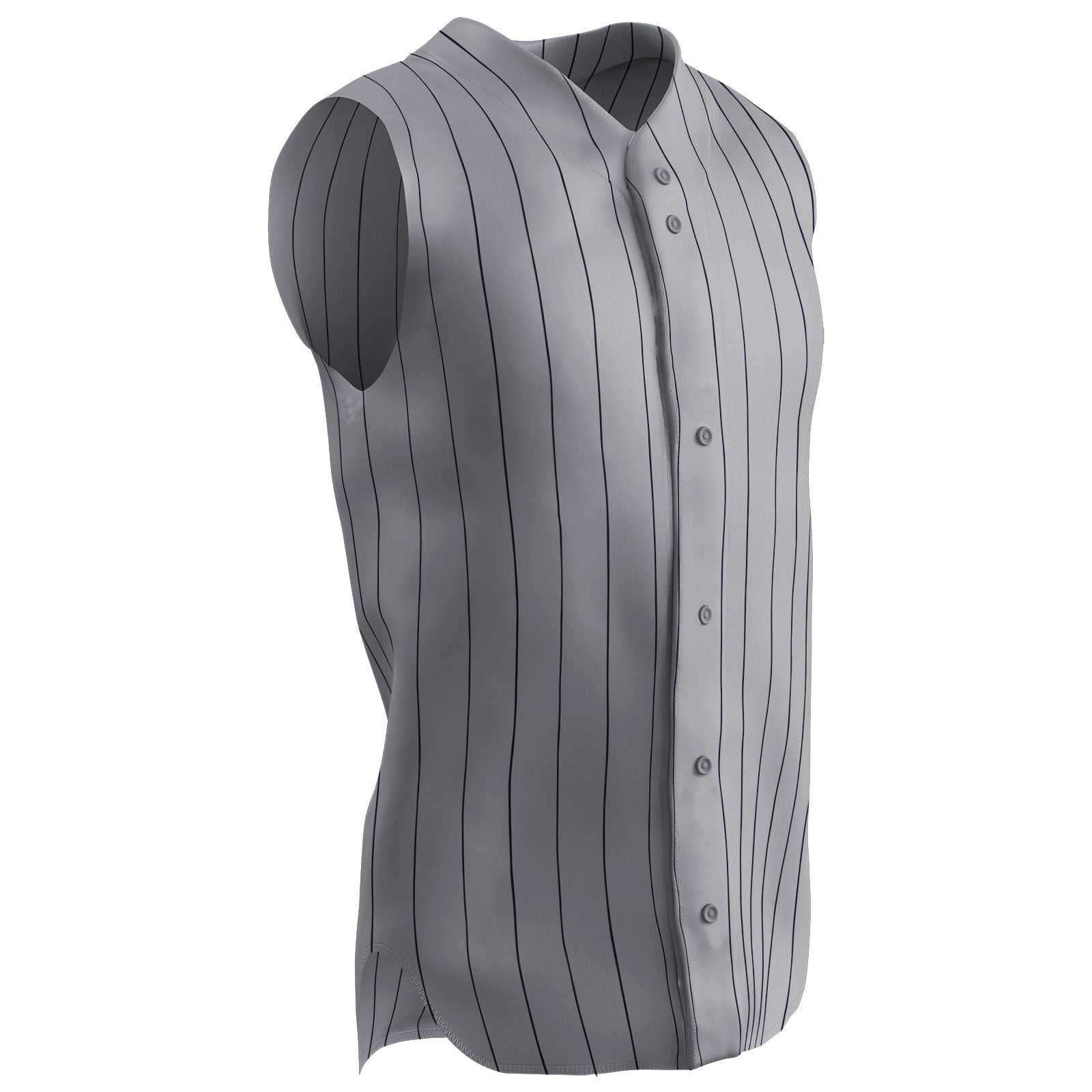 Champro Bs16-bs16y Pro-style Sleeveless Warp Knit Jersey - Gray Navy