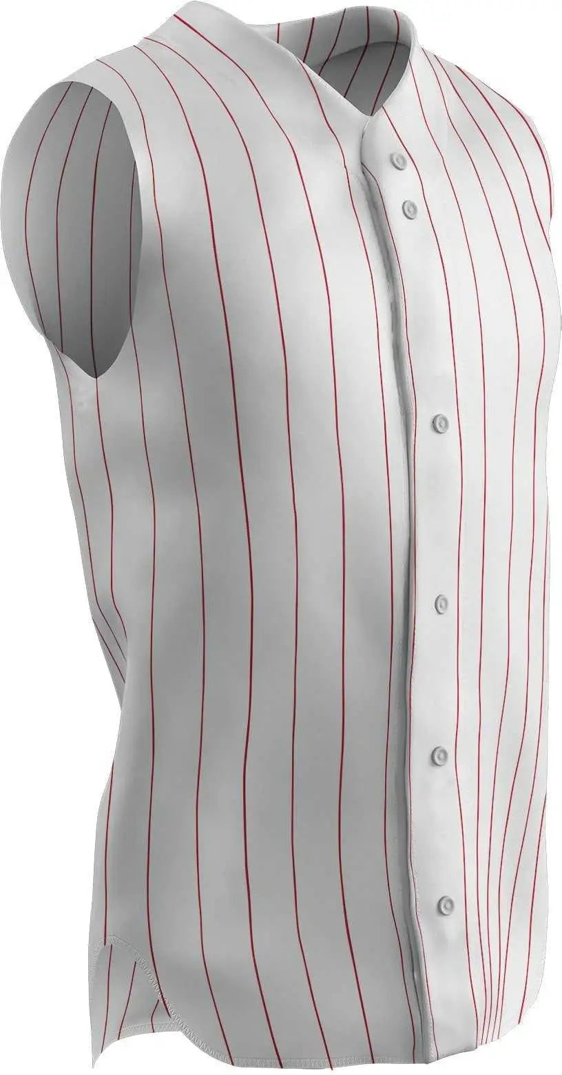 Champro Bs16-bs16y Pro-style Sleeveless Warp Knit Jersey - Scarlet