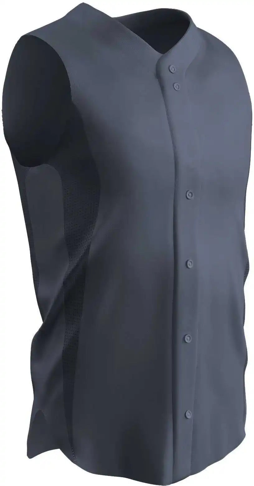 Champro Bs169 Pro Mesh Full Button Jersey - Graphite