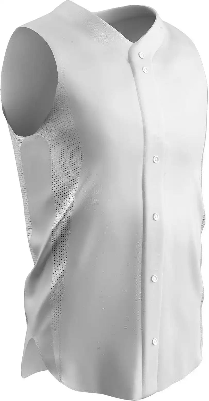 Champro Bs169 Pro Mesh Full Button Jersey - White