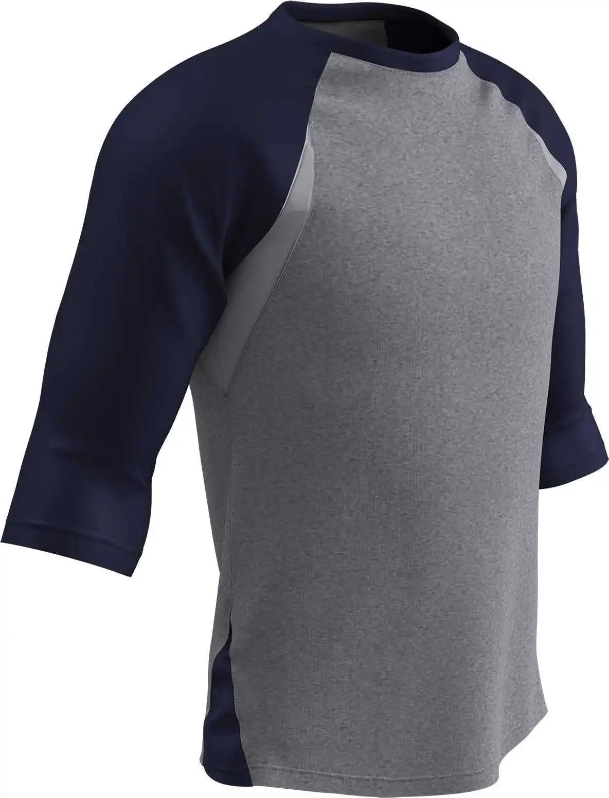 Champro Bs25 Extra Innings 3/4 Sleeve Baseball Shirt - Gray Navy