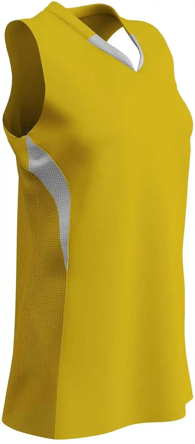 Champro Bs30 Decoy Racerback Softball Jersey - Gold White