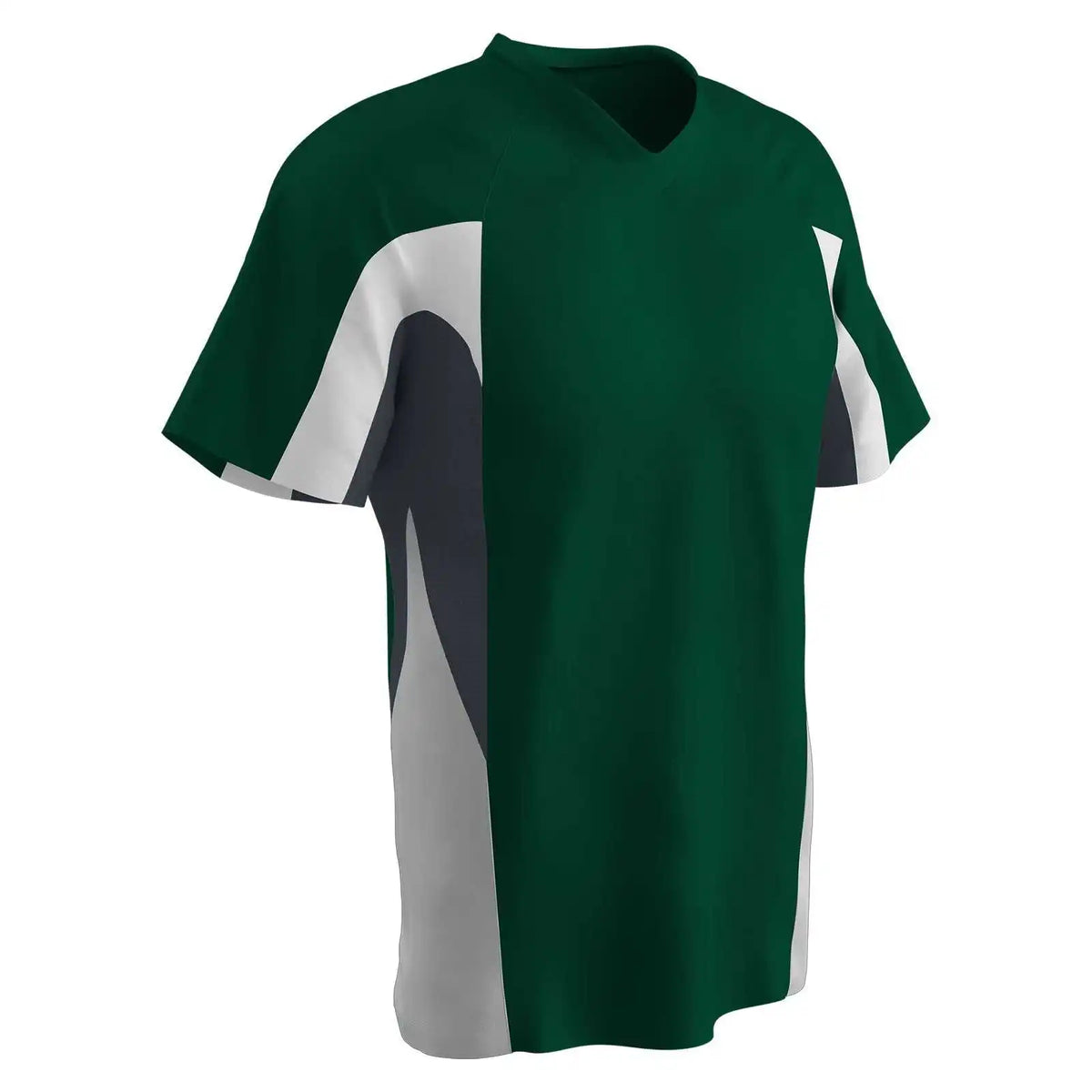 Champro Bs34 Relief 2 Button Jersey Forest Green Graphite White