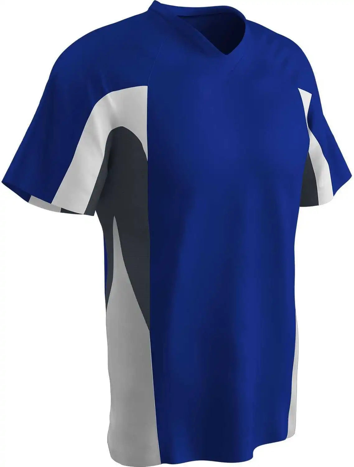 Champro Bs34 Relief 2 Button Jersey - Royal Graphite White