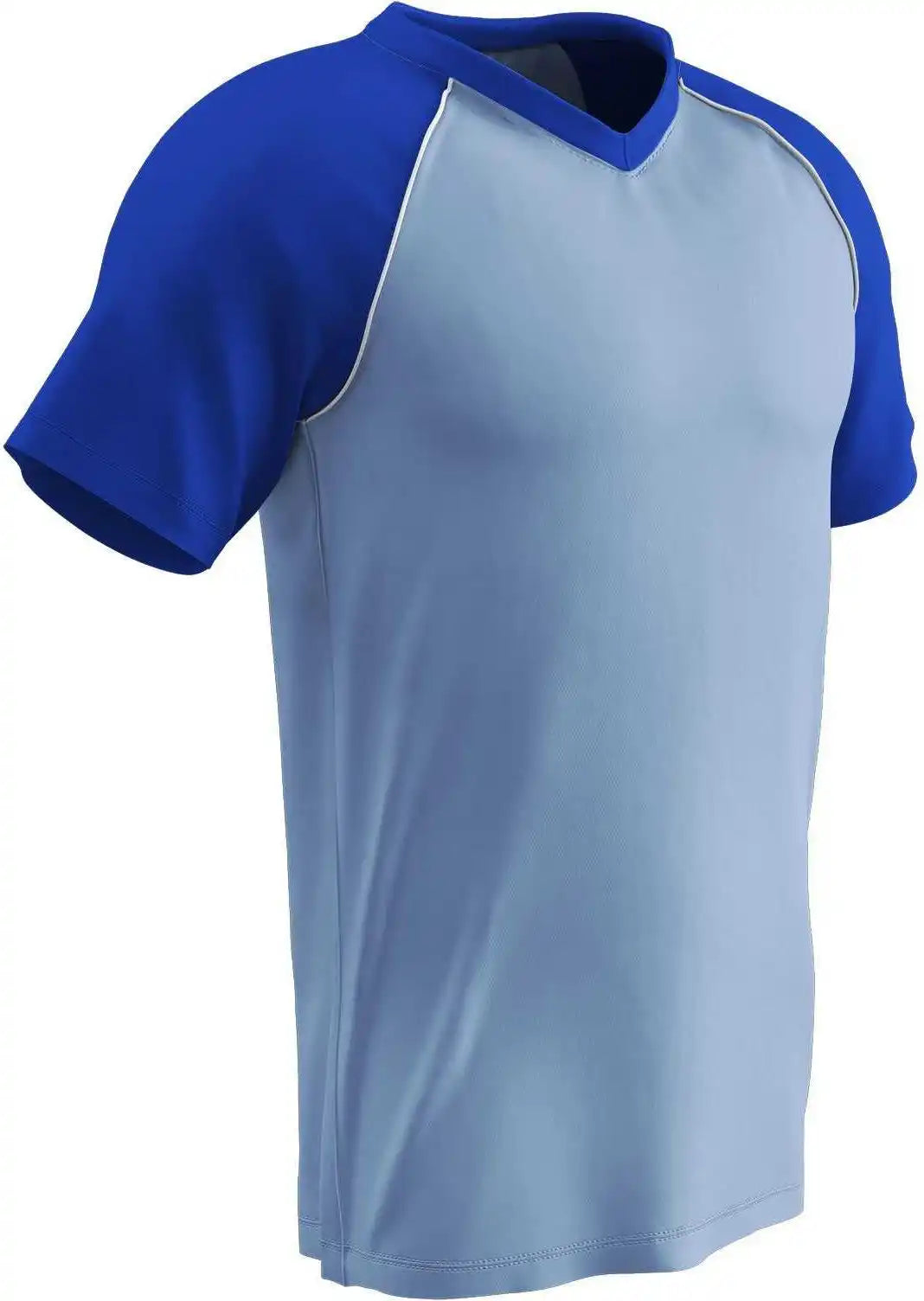 Champro Bs35 Bunt Raglan Jersey - Light Blue Royal White
