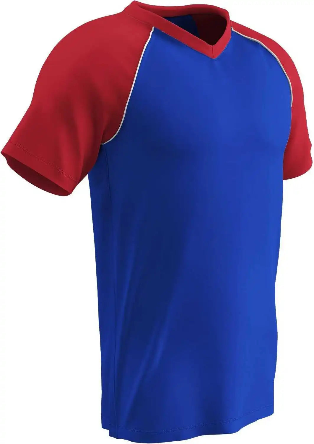 Champro Bs35 Bunt Raglan Jersey - Royal Scarlet White