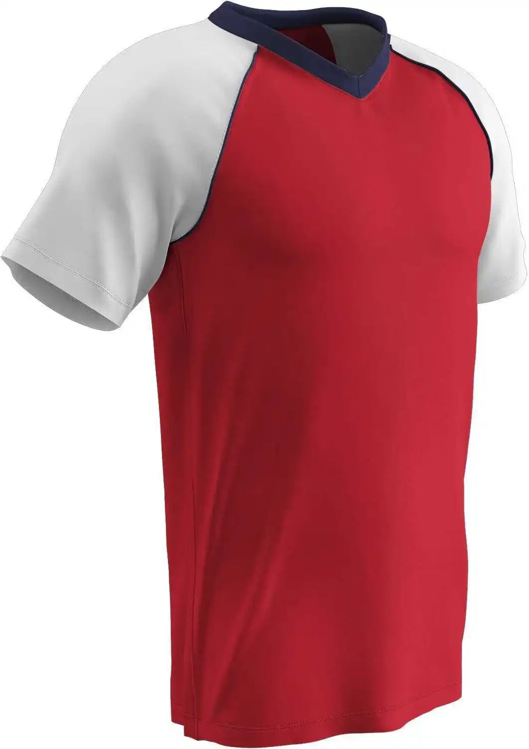 Champro Bs35 Bunt Raglan Jersey - Scarlet White Navy