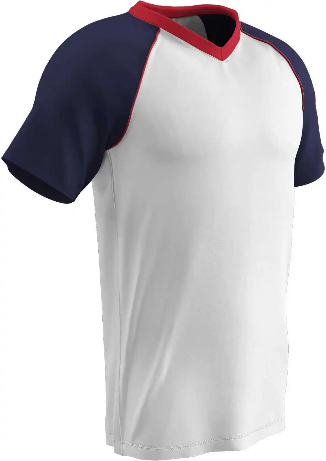 Champro Bs35 Bunt Raglan Jersey White Navy Scarlet