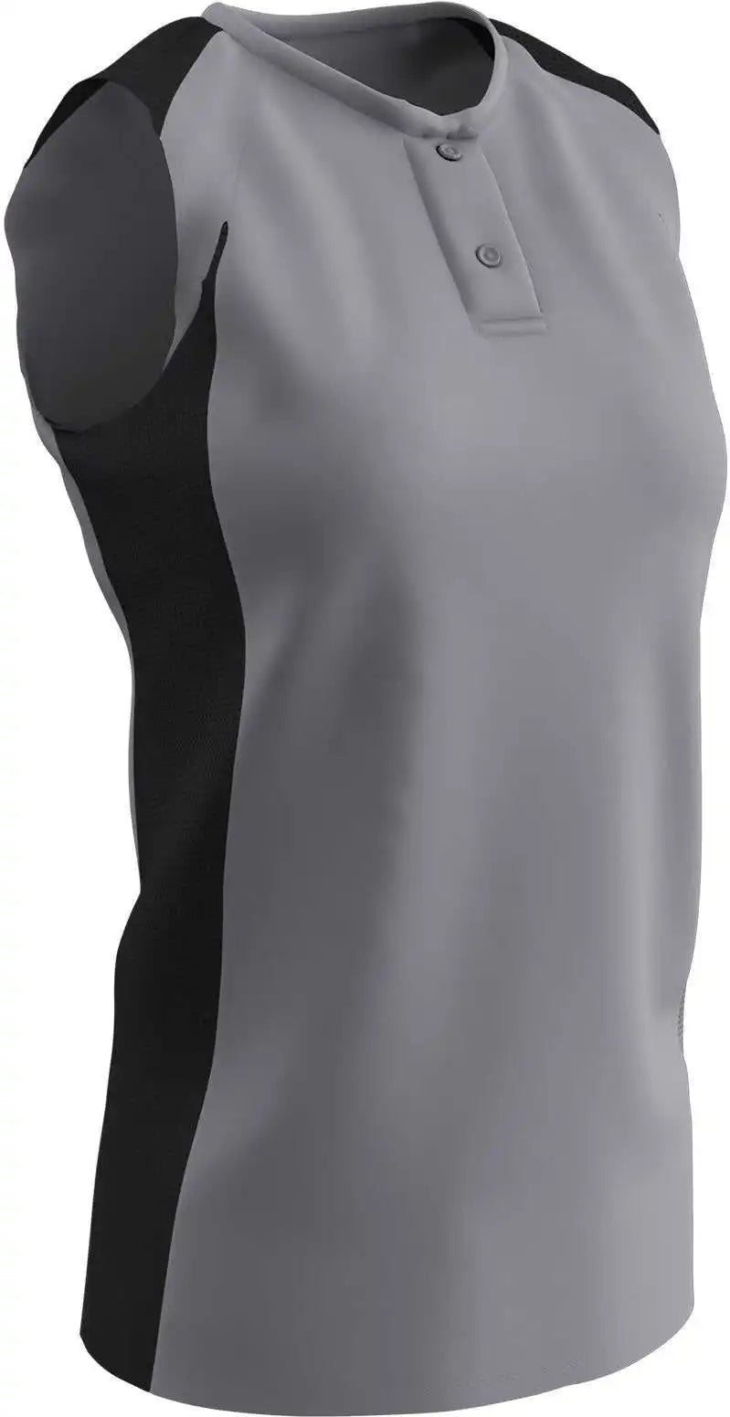 Champro Bs37 Diamond Active Ladies Jersey - Gray Black
