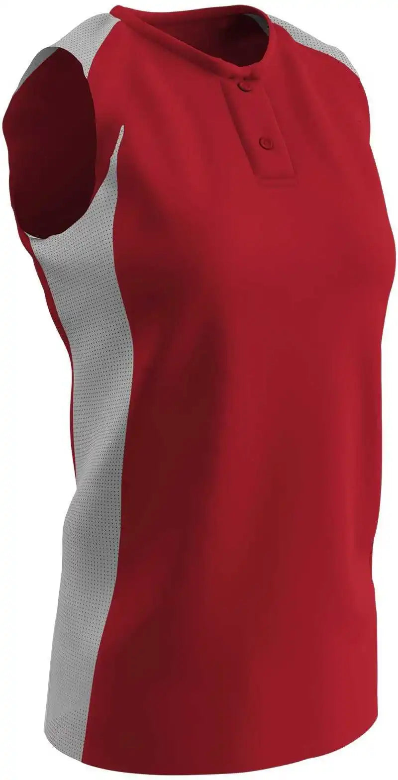 Champro Bs37 Diamond Active Ladies Jersey - Scarlet White