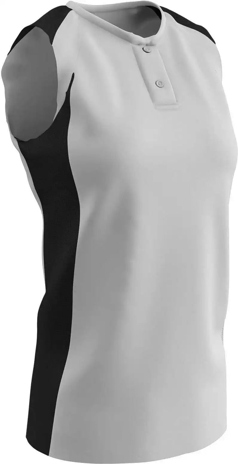 Champro Bs37 Diamond Active Ladies Jersey - White Black