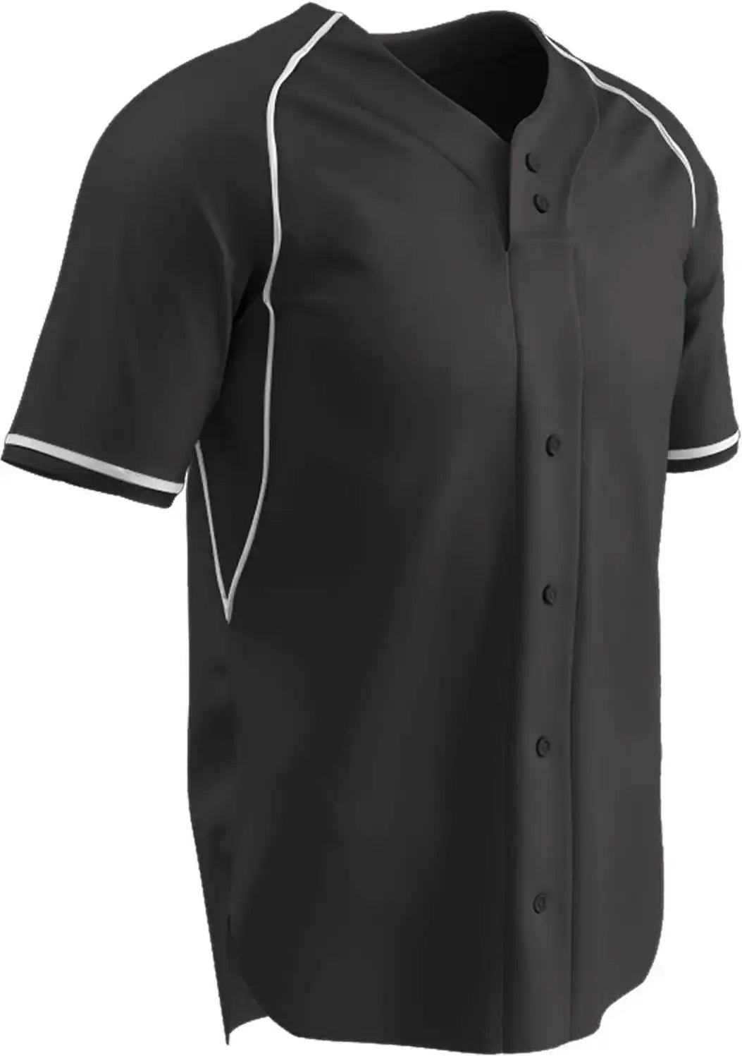 Champro Bs40 Cycle Dri-gear 2 Button Faux Jersey - Black White