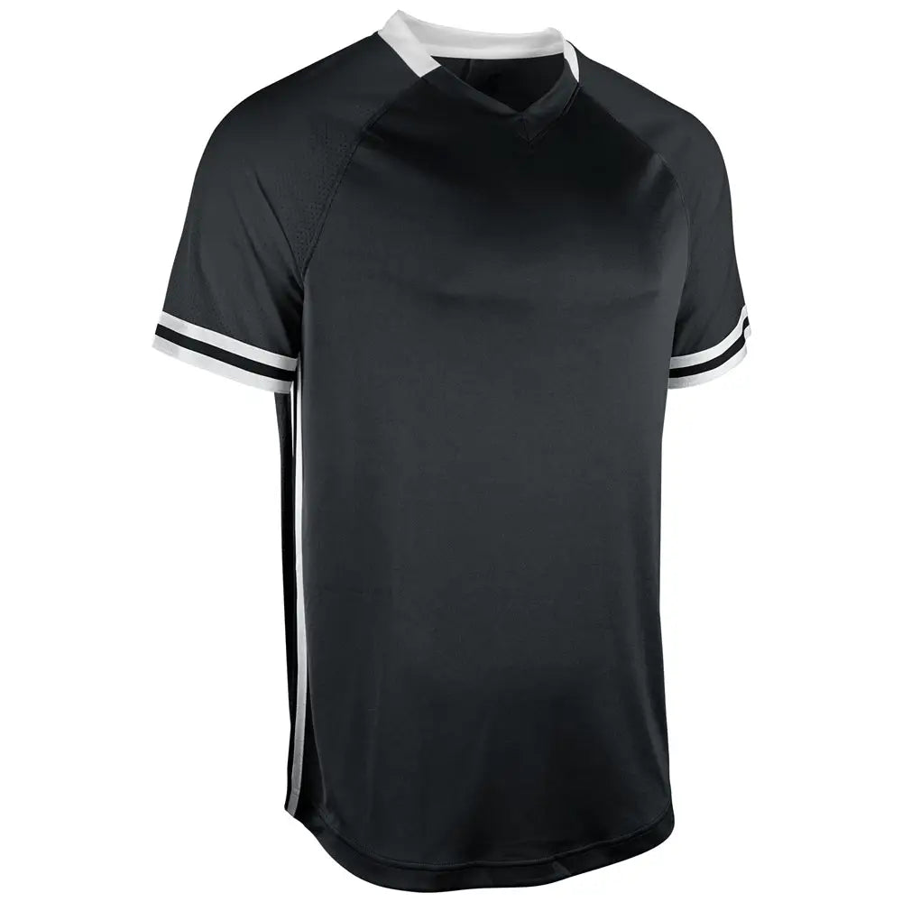 Champro Bs50 Show V-neck Jersey - Black White - Adult s