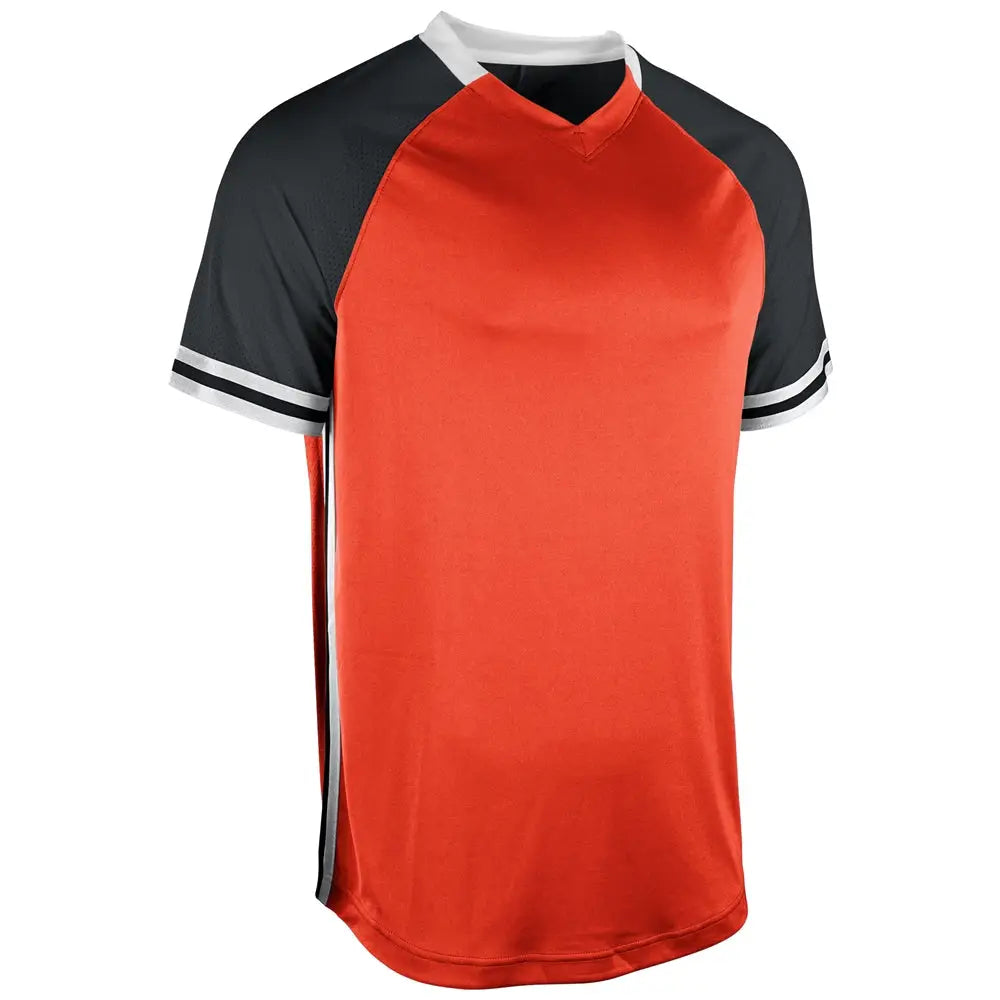 Champro Bs50 Show V-neck Jersey - Orange Black White - Adult s