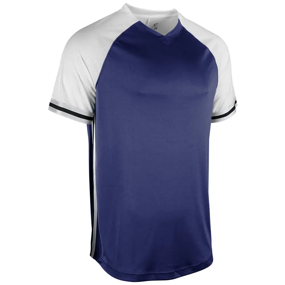 Champro Bs50 Show V-neck Jersey - Purple White - Adult s