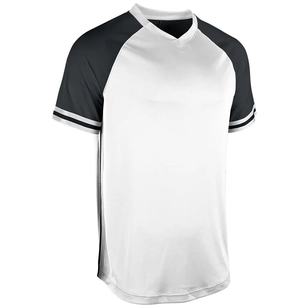 Champro Bs50 Show V-neck Jersey - White Black - Adult s
