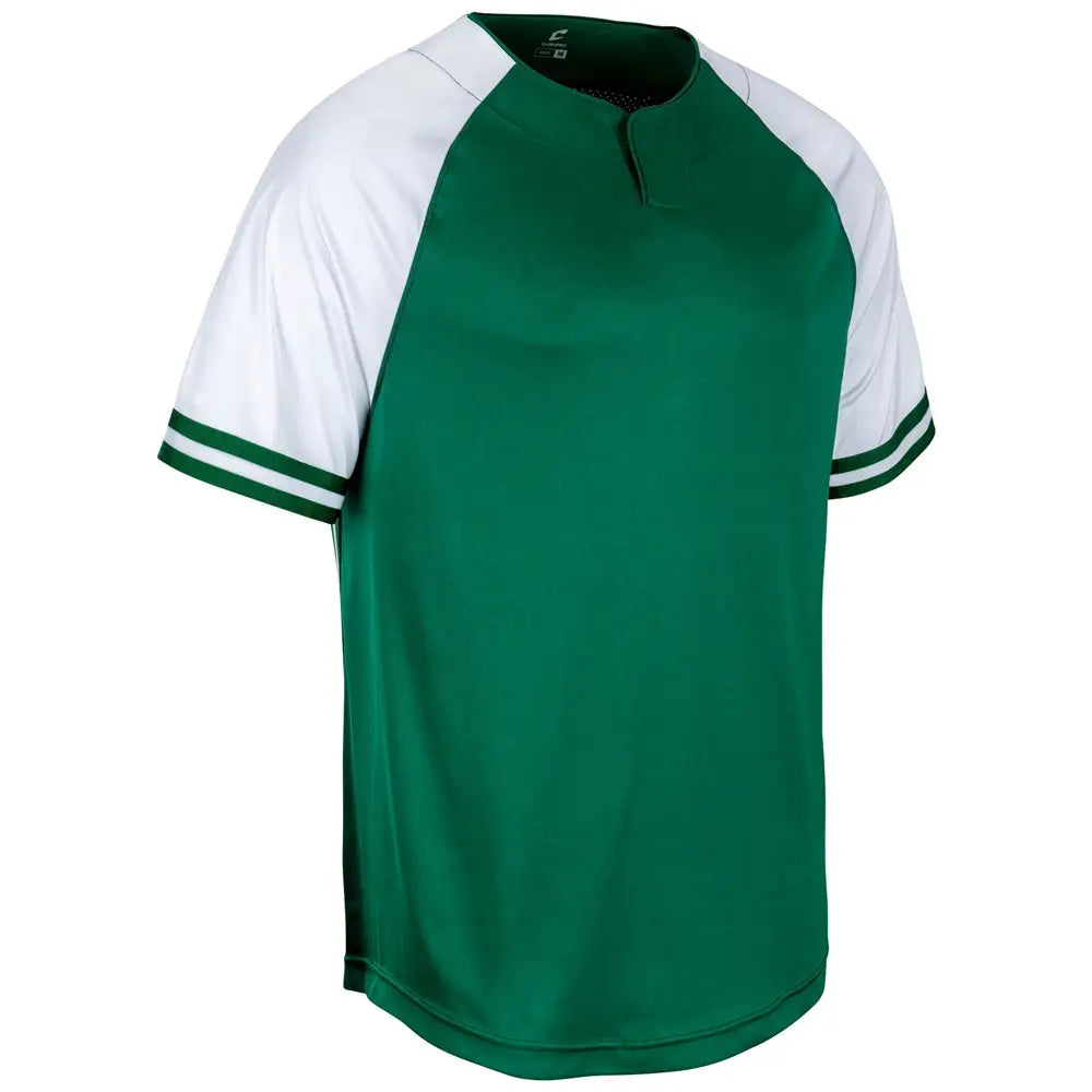 Champro Bs51 Show 2-button Jersey - Forest Green White - Adult s