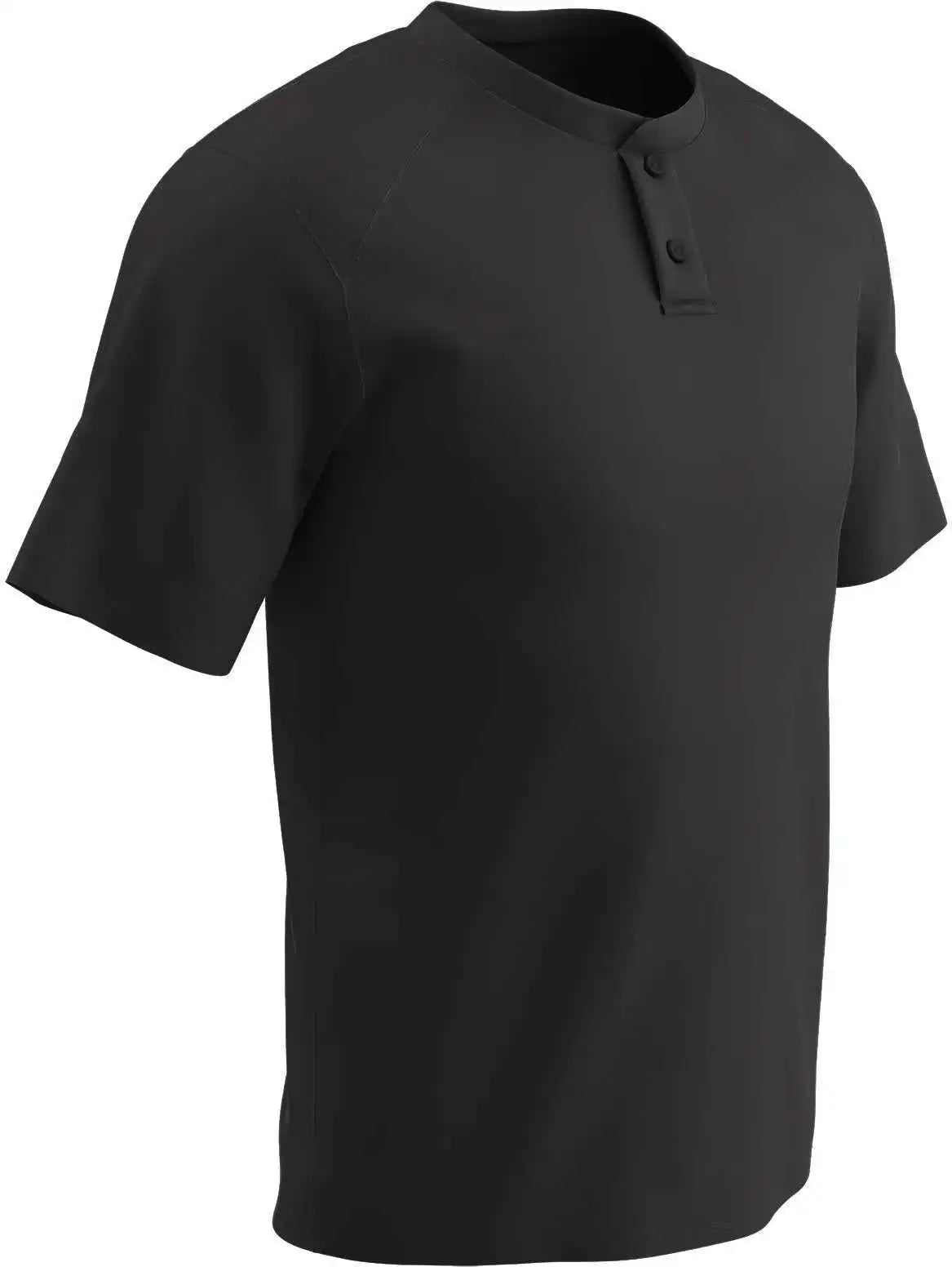 Champro Bs53 Dri-gear Two Button Jersey - Black