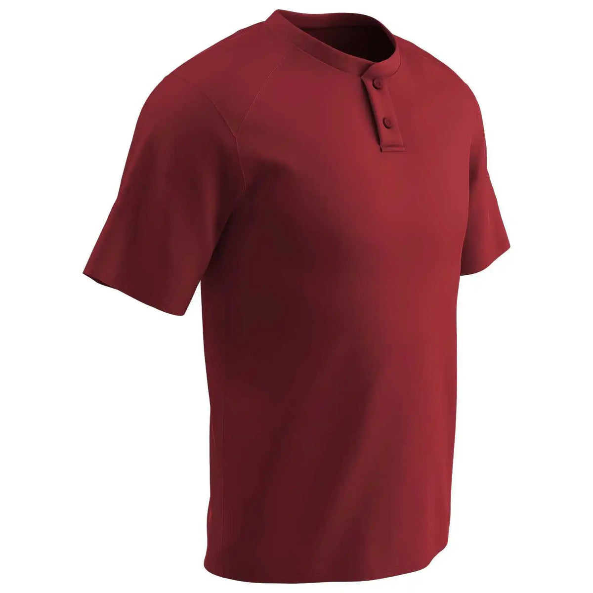 Champro Bs53 Dri-gear Two Button Jersey - Cardinal