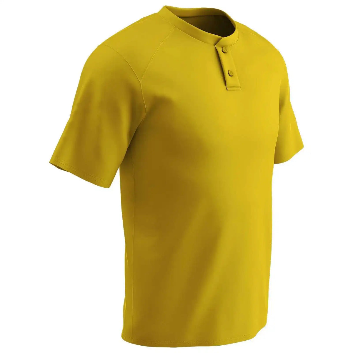 Champro Bs53 Dri-gear Two Button Jersey - Gold