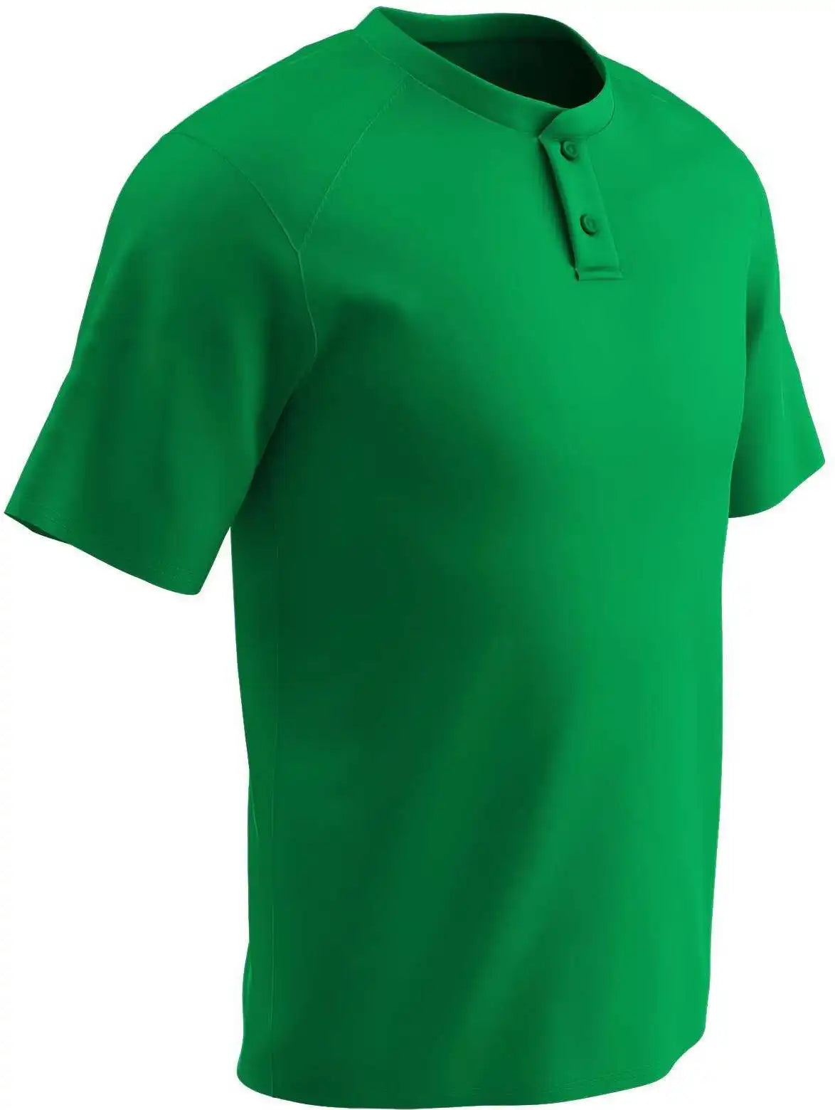 Champro Bs53 Dri-gear Two Button Jersey - Kelly Green