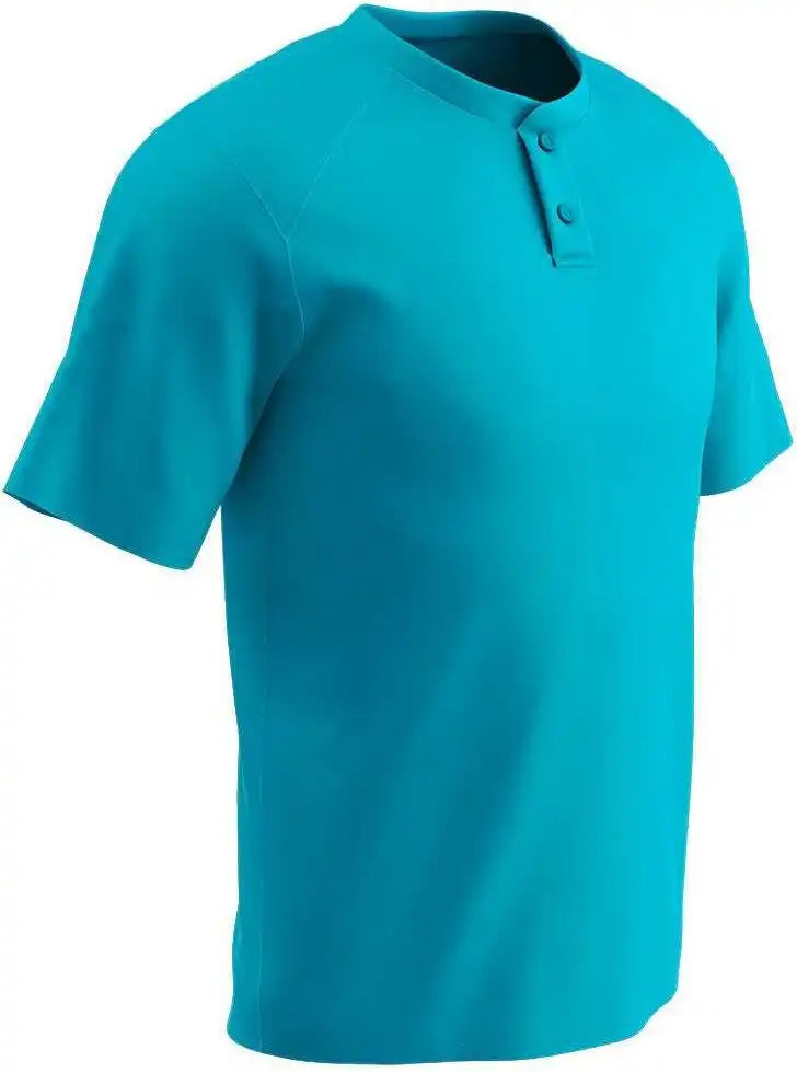 Champro Bs53 Dri Gear Two Button Jersey Neon Blue