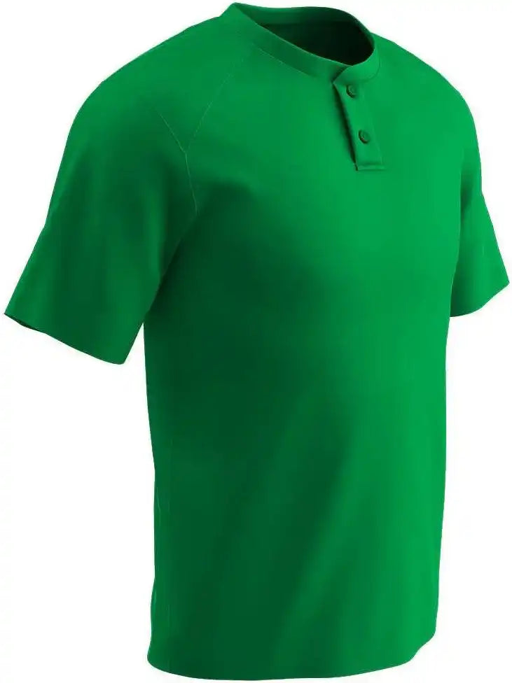 Champro Bs53 Dri-gear Two Button Jersey - Neon Green