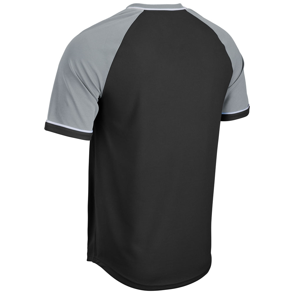Champro Bs67 Square Up V-neck Jersey - Black Silver White