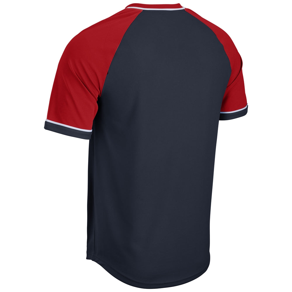 Champro Bs67 Square Up V-neck Jersey - Navy Scarlet White