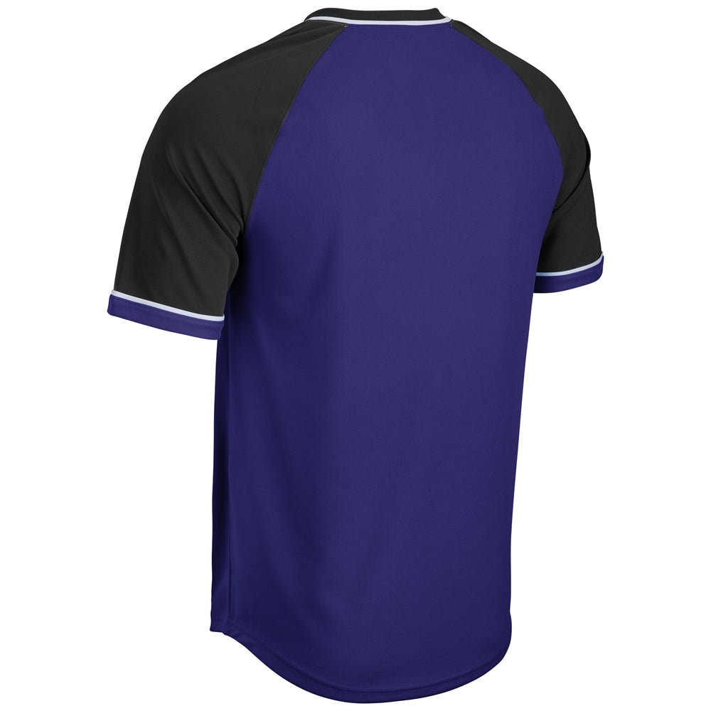 Champro Bs67 Square Up V-neck Jersey - Purple Black White