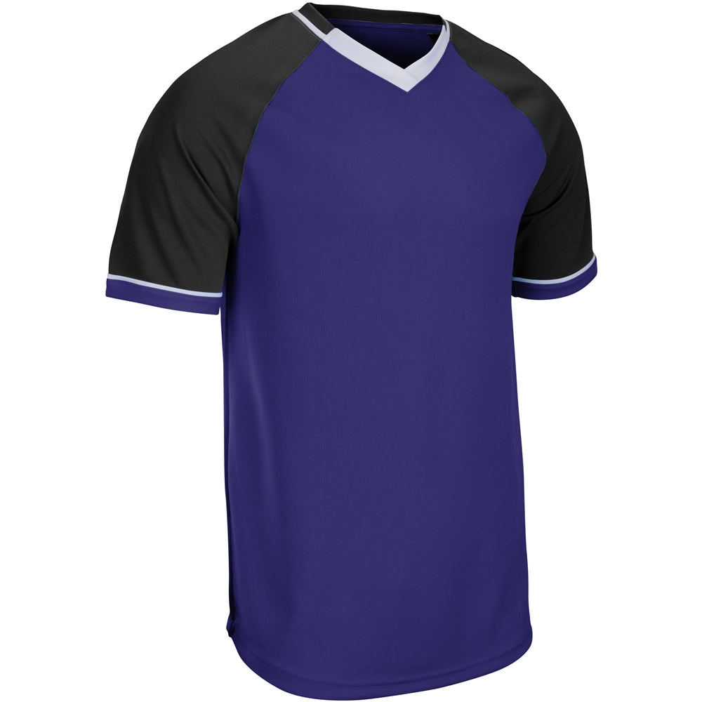 Champro Bs67 Square Up V-neck Jersey - Purple Black White