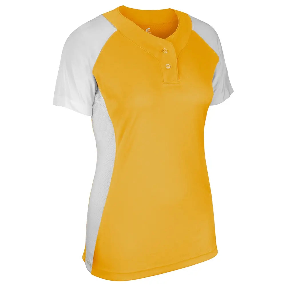 Champro Bs80 Infinite 2-button Ss Jersey - Gold White