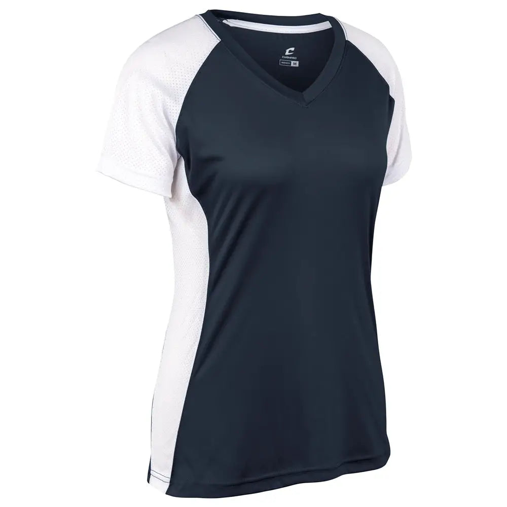 Champro Bs82 Infinite V-neck Short Sleeve Jersey - Navy White