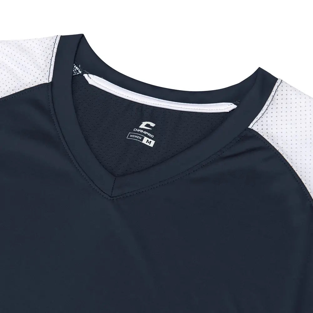 Champro Bs82 Infinite V-neck Short Sleeve Jersey - Navy White