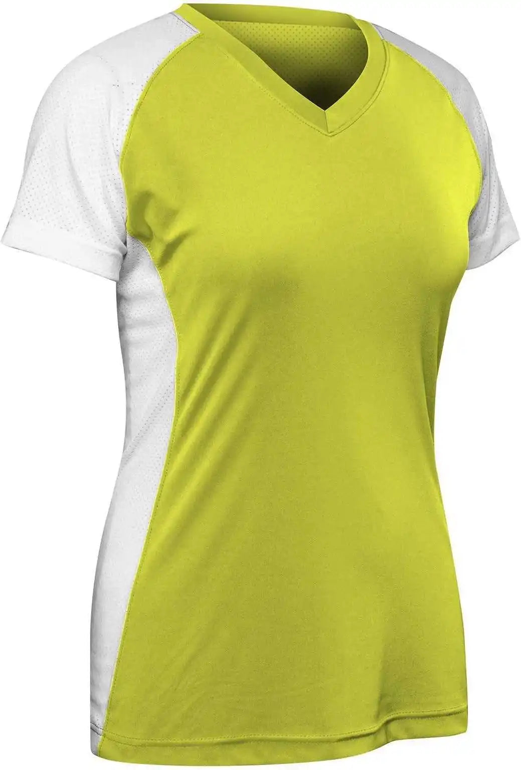 Champro Bs82 Infinite V-neck Short Sleeve Jersey - Optic Yellow White