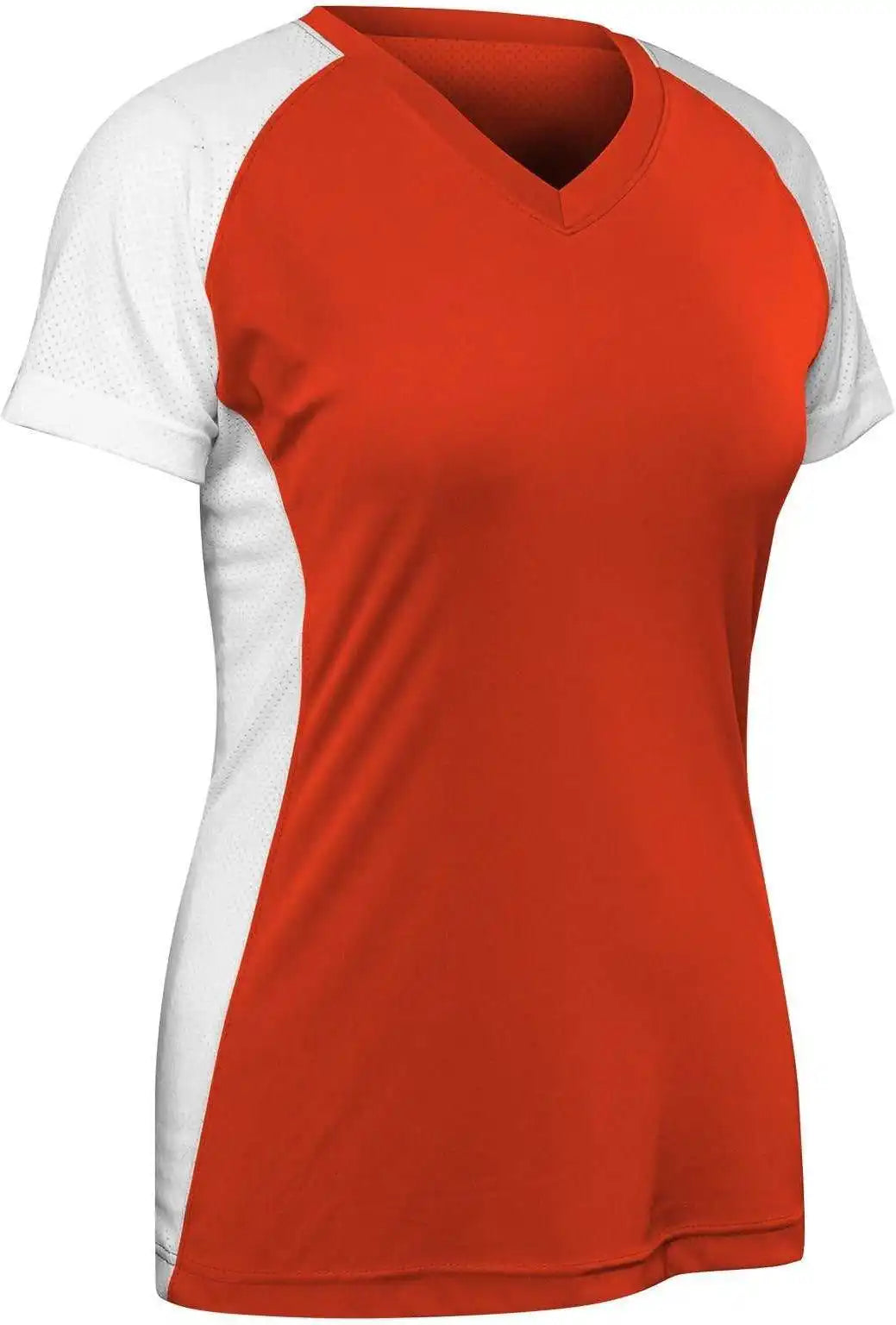 Champro Bs82 Infinite V-neck Short Sleeve Jersey - Orange White