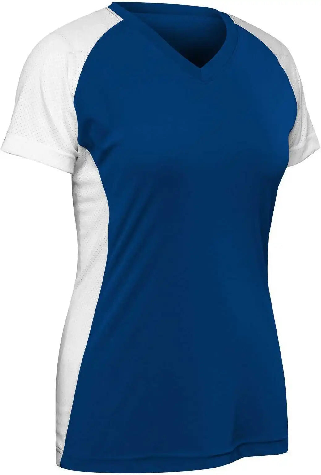 Champro Bs82 Infinite V-neck Short Sleeve Jersey - Royal White