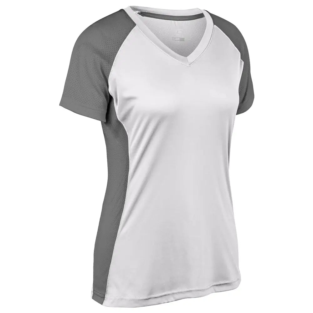 Champro Bs82 Infinite V-neck Short Sleeve Jersey - White Graphite
