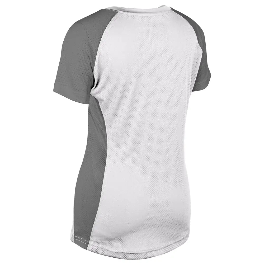 Champro Bs82 Infinite V-neck Short Sleeve Jersey - White Graphite