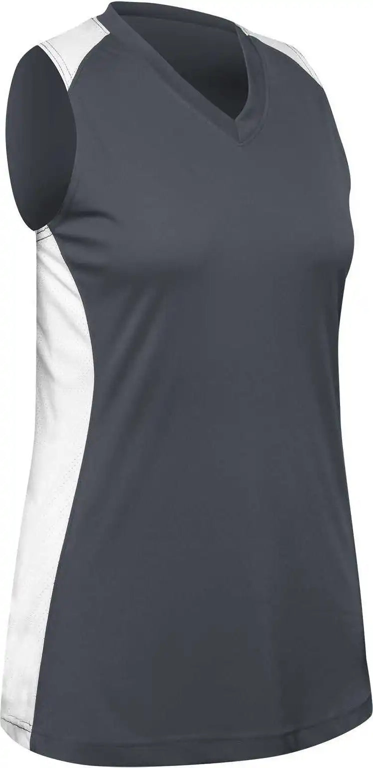 Champro Bs84 Infinite V-neck Racerback Jersey - Graphite White