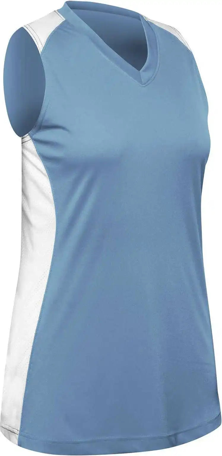 Champro Bs84 Infinite V-neck Racerback Jersey - Light Blue White
