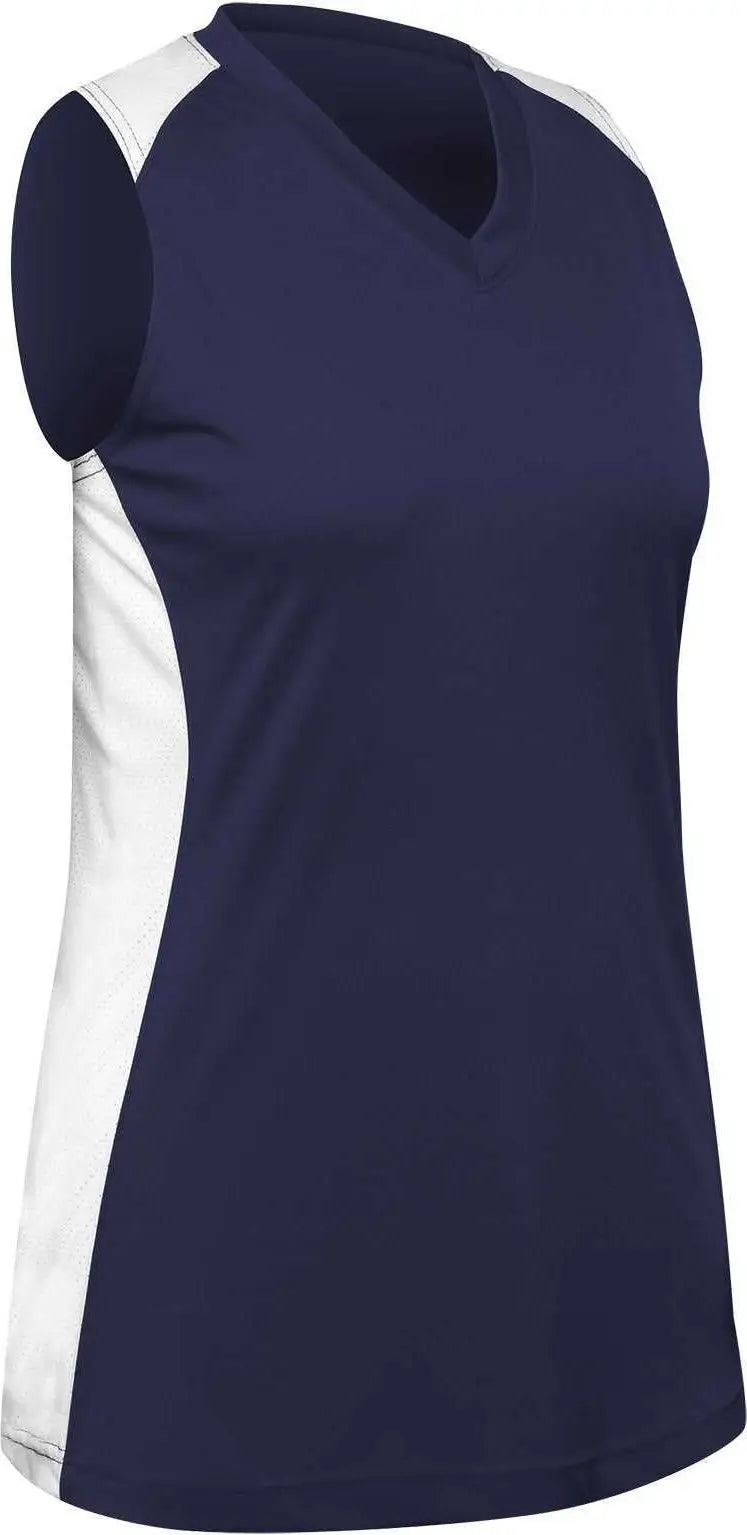 Champro Bs84 Infinite V-neck Racerback Jersey - Navy White