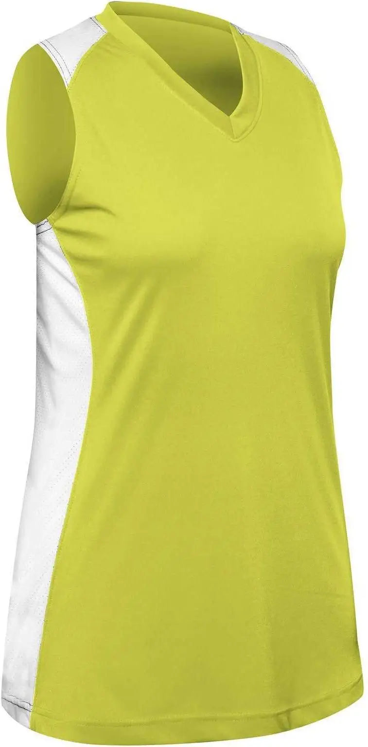 Champro Bs84 Infinite V-neck Racerback Jersey - Optic Yellow White