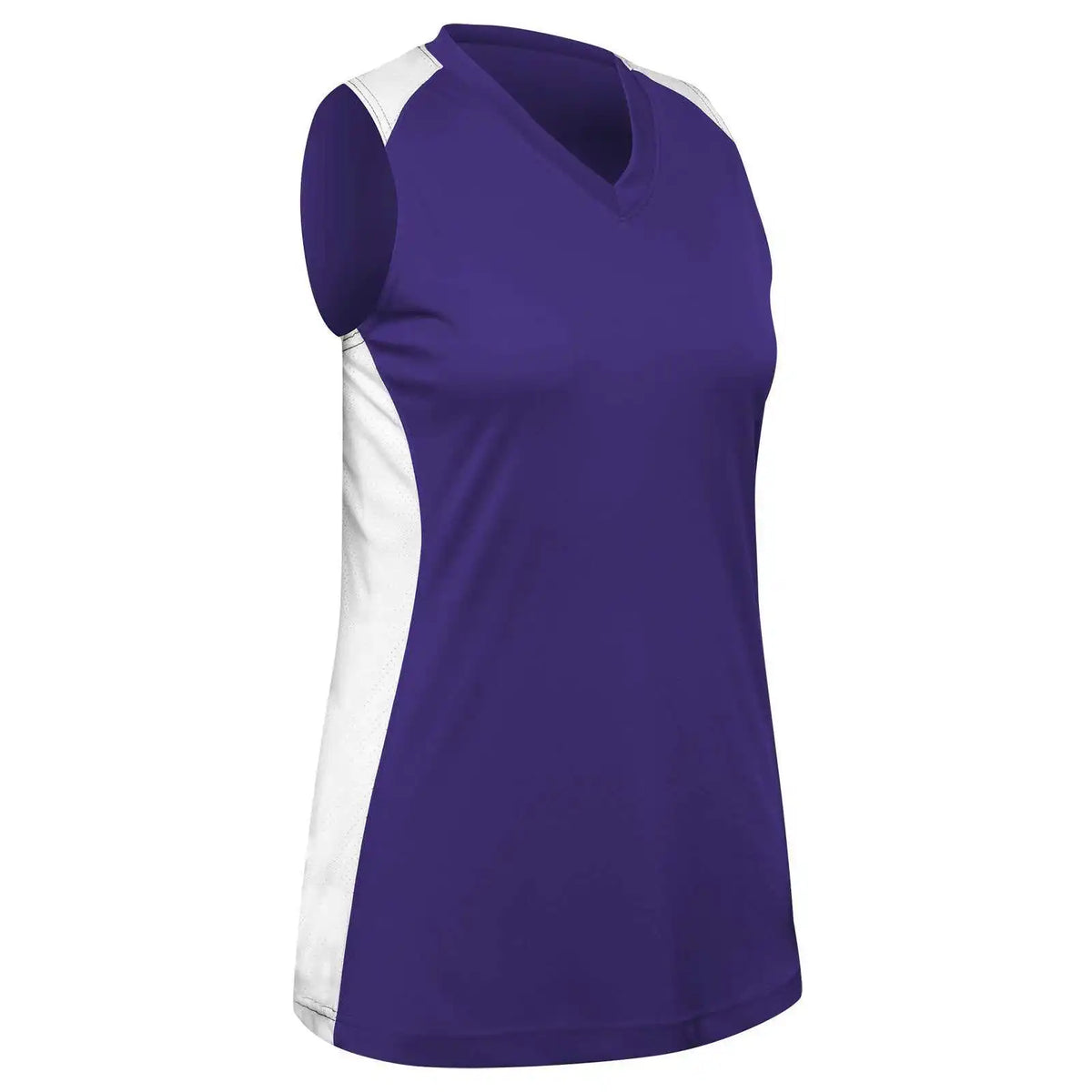 Champro Bs84 Infinite v Neck Racerback Jersey Purple White