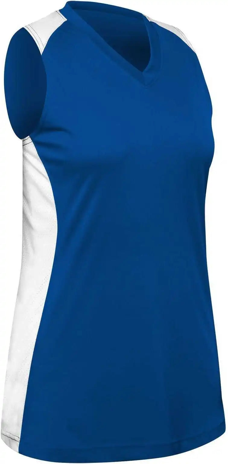 Champro Bs84 Infinite V-neck Racerback Jersey - Royal White