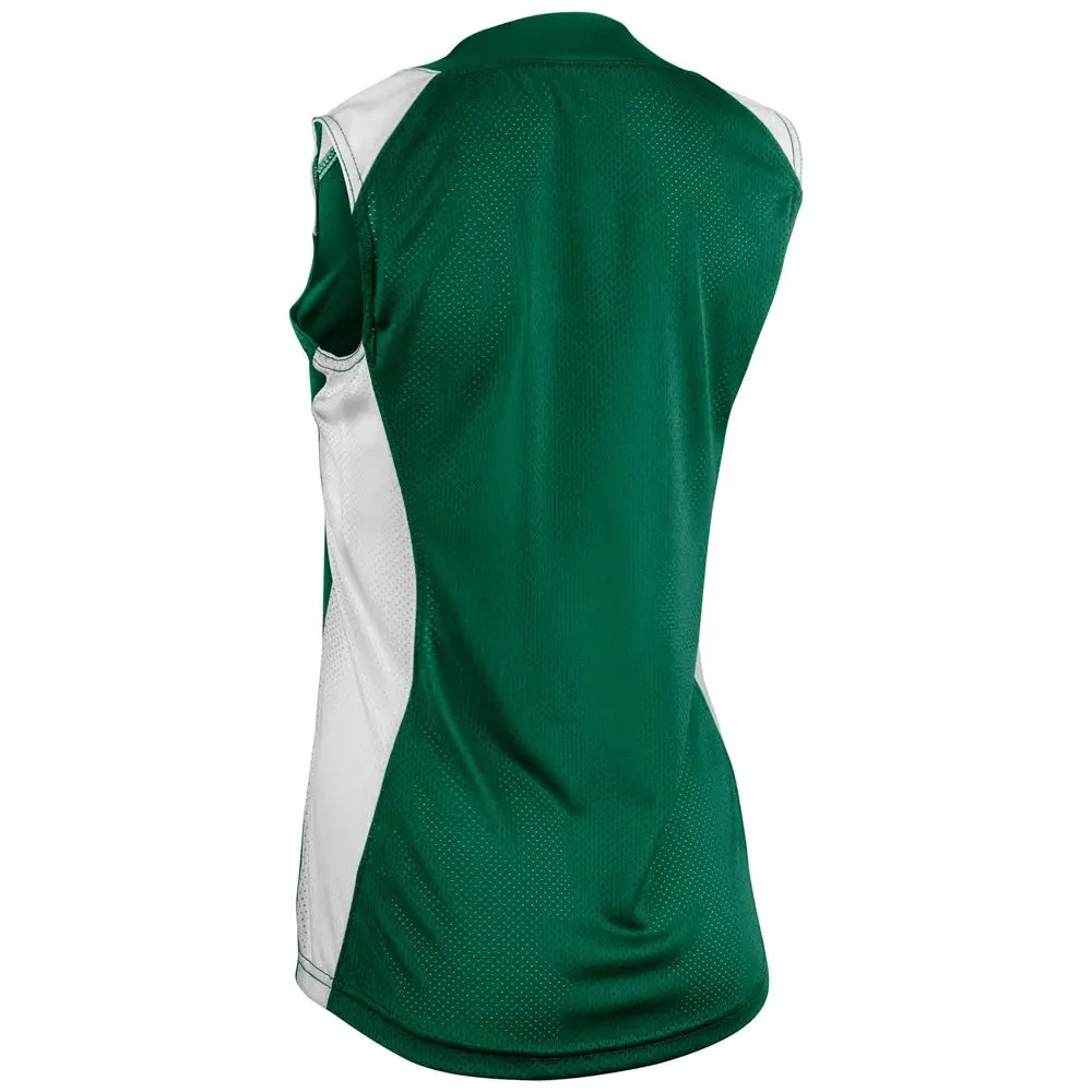 Champro Bs86 Infinite 2-button Sleeveless Jersey - Forest Green White