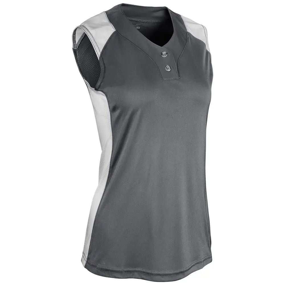 Champro Bs86 Infinite 2-button Sleeveless Jersey - Graphite White - Girls s