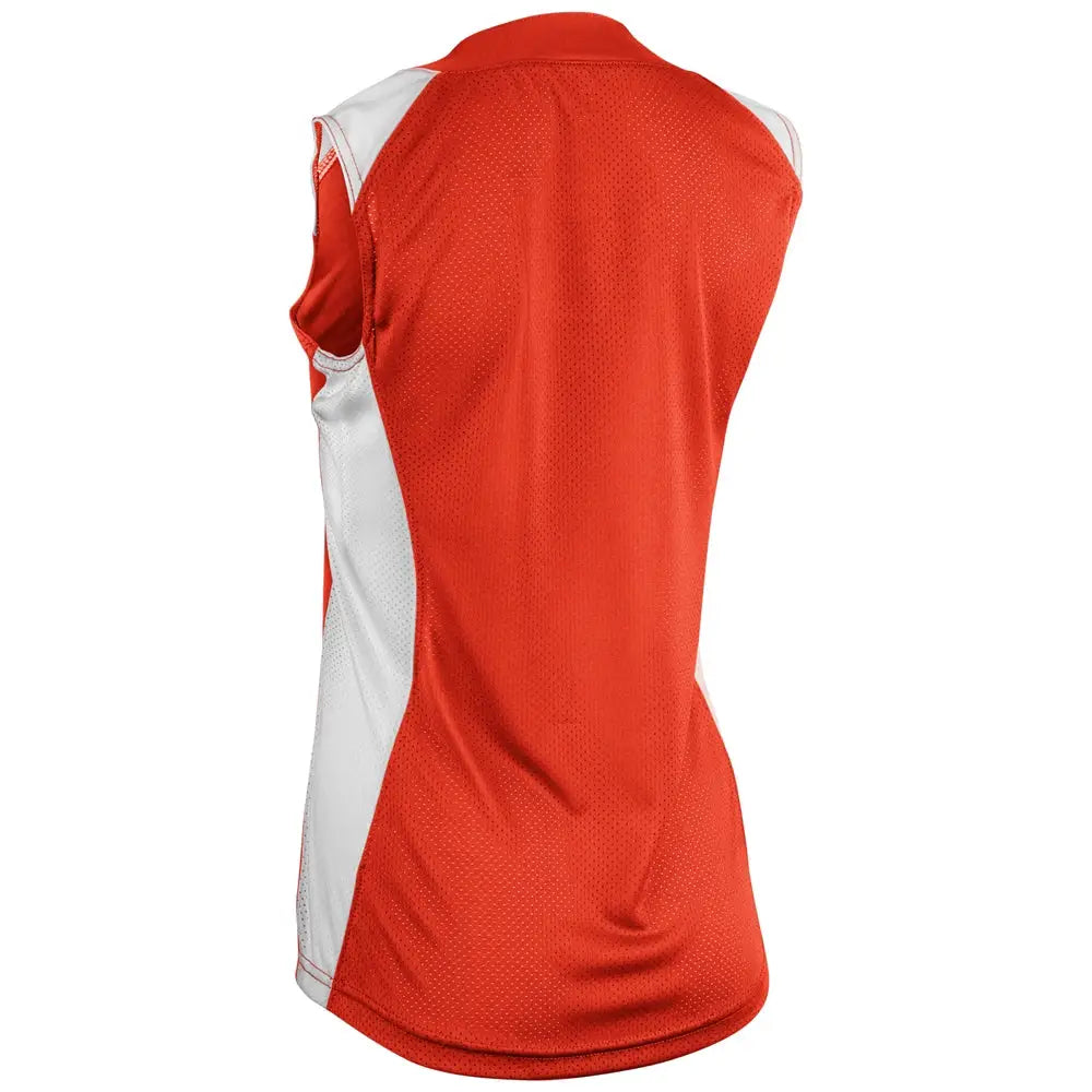 Champro Bs86 Infinite 2-button Sleeveless Jersey - Orange White