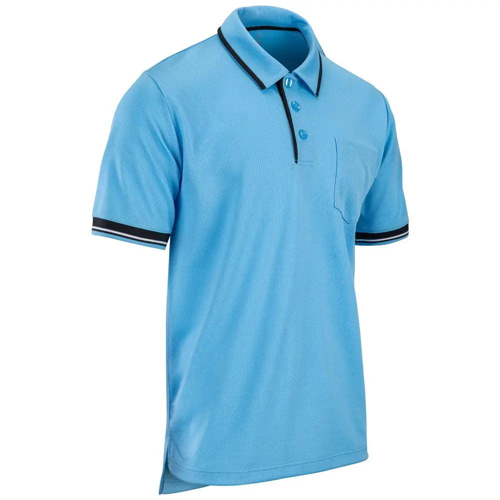 Champro Bsr3 Umpire Polo - Light Blue Black - Adult s