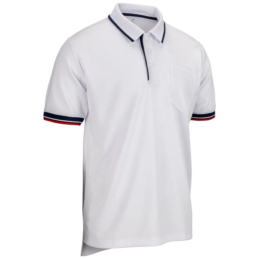 Champro Bsr3 Umpire Polo - White Navy Scarlet